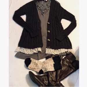 Lace trimmed cardigan *FLASH SALE*